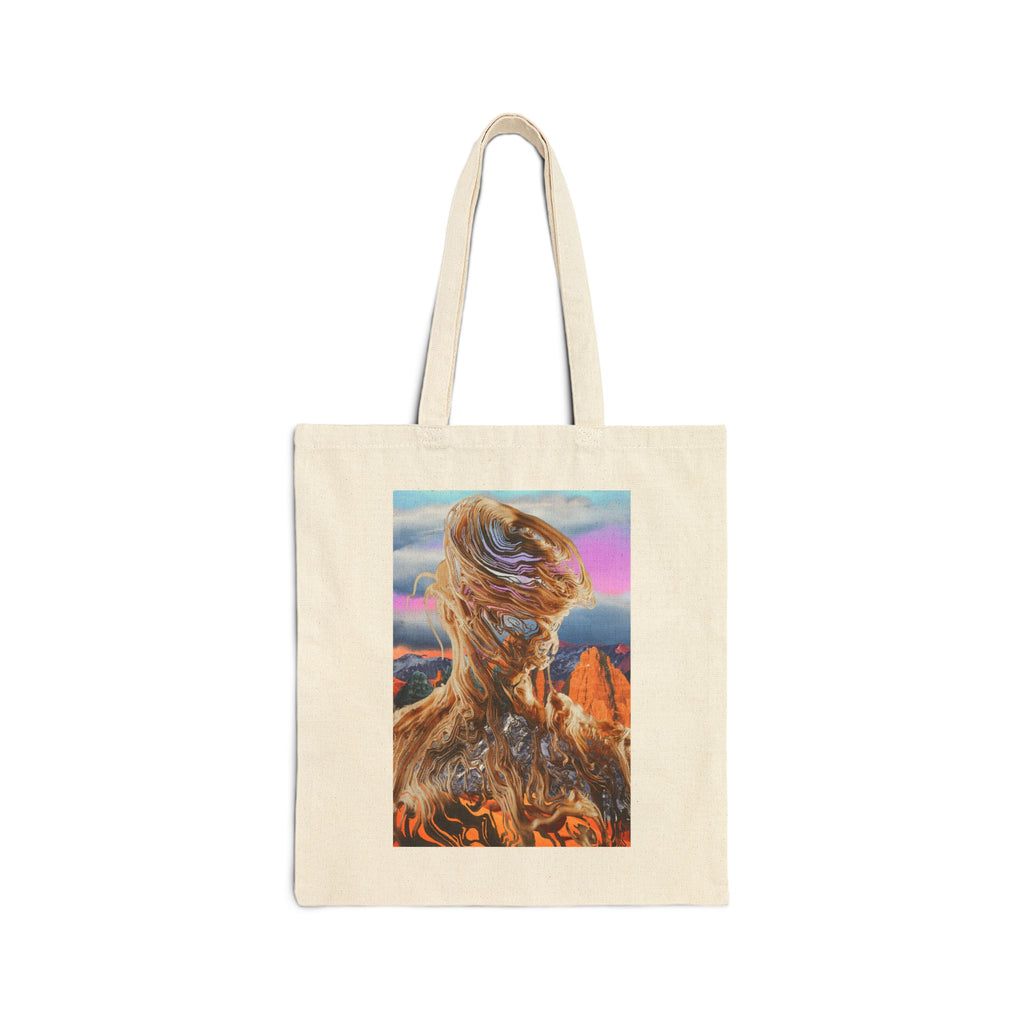 Squiggly Man - Cotton Canvas Tote Bag
