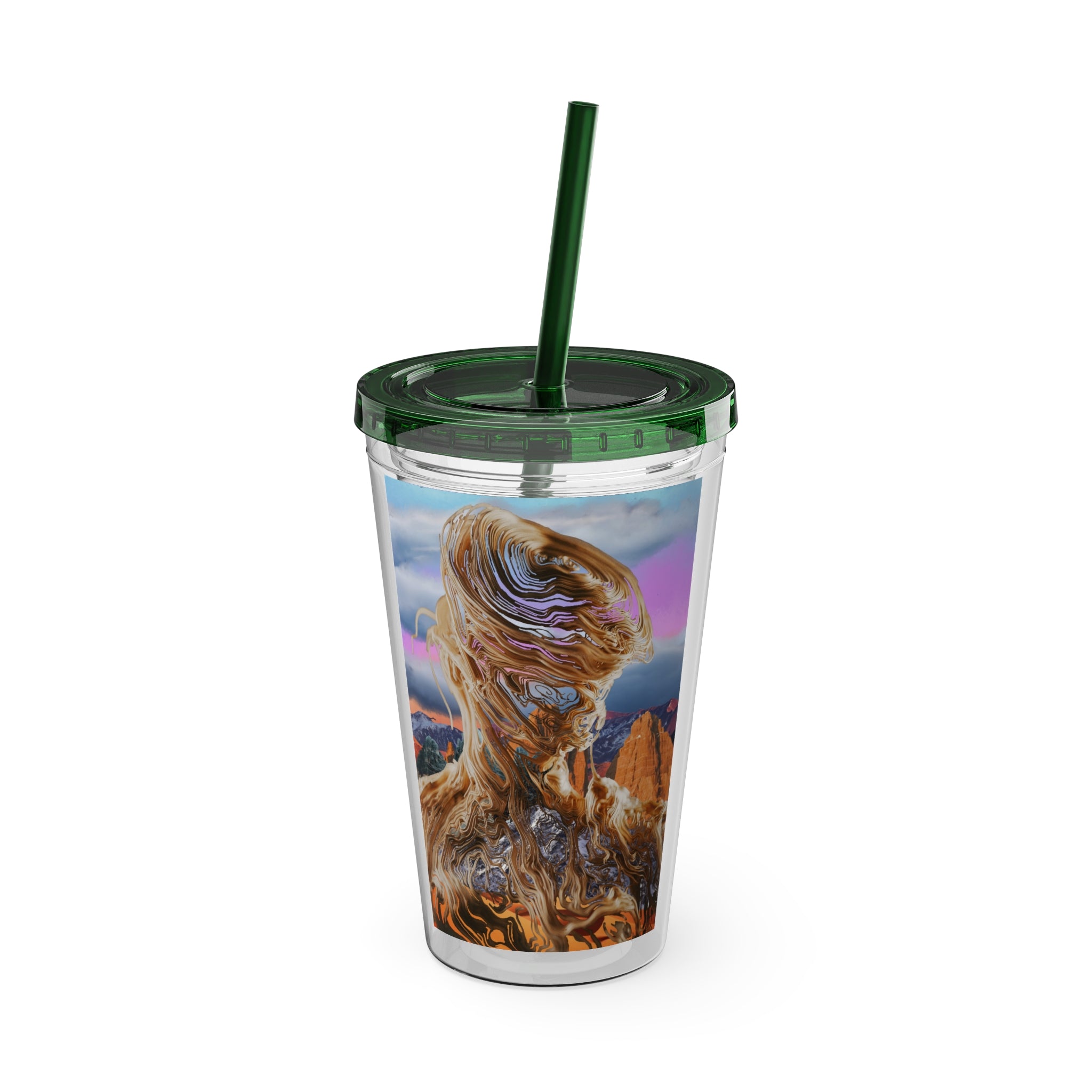 Squiggly Man - Sunsplash Tumbler with Straw, 16oz