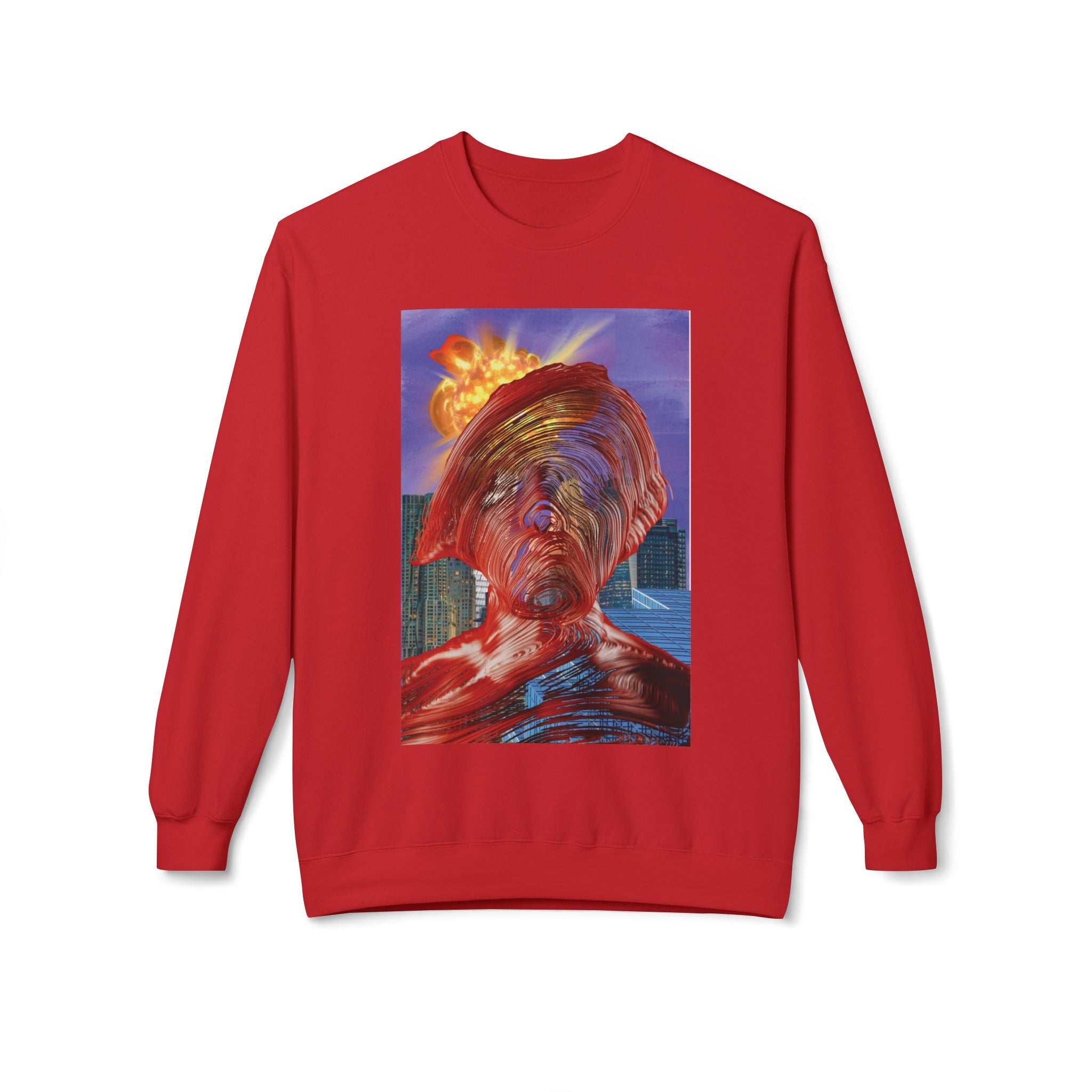 Swirly Man - Unisex Midweight Softstyle Fleece Crewneck Sweatshirt