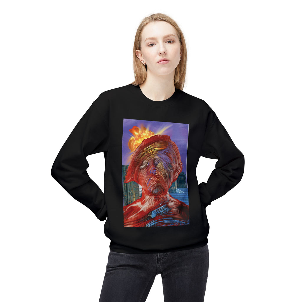 Swirly Man - Unisex Midweight Softstyle Fleece Crewneck Sweatshirt