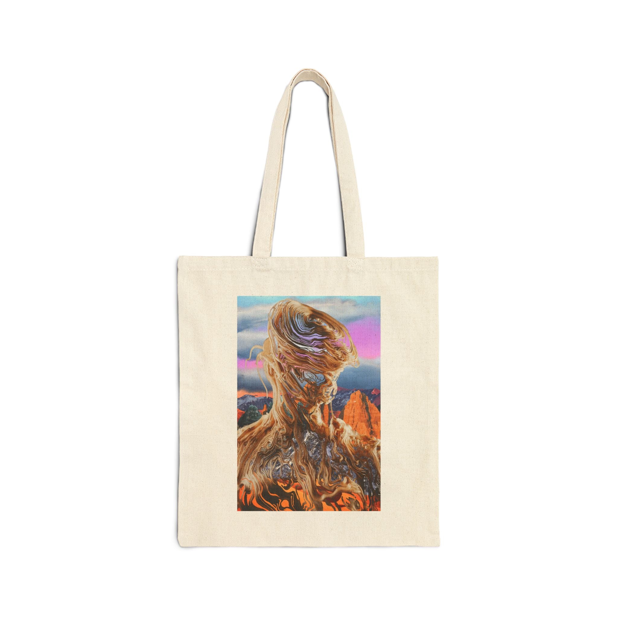 Squiggly Man - Cotton Canvas Tote Bag