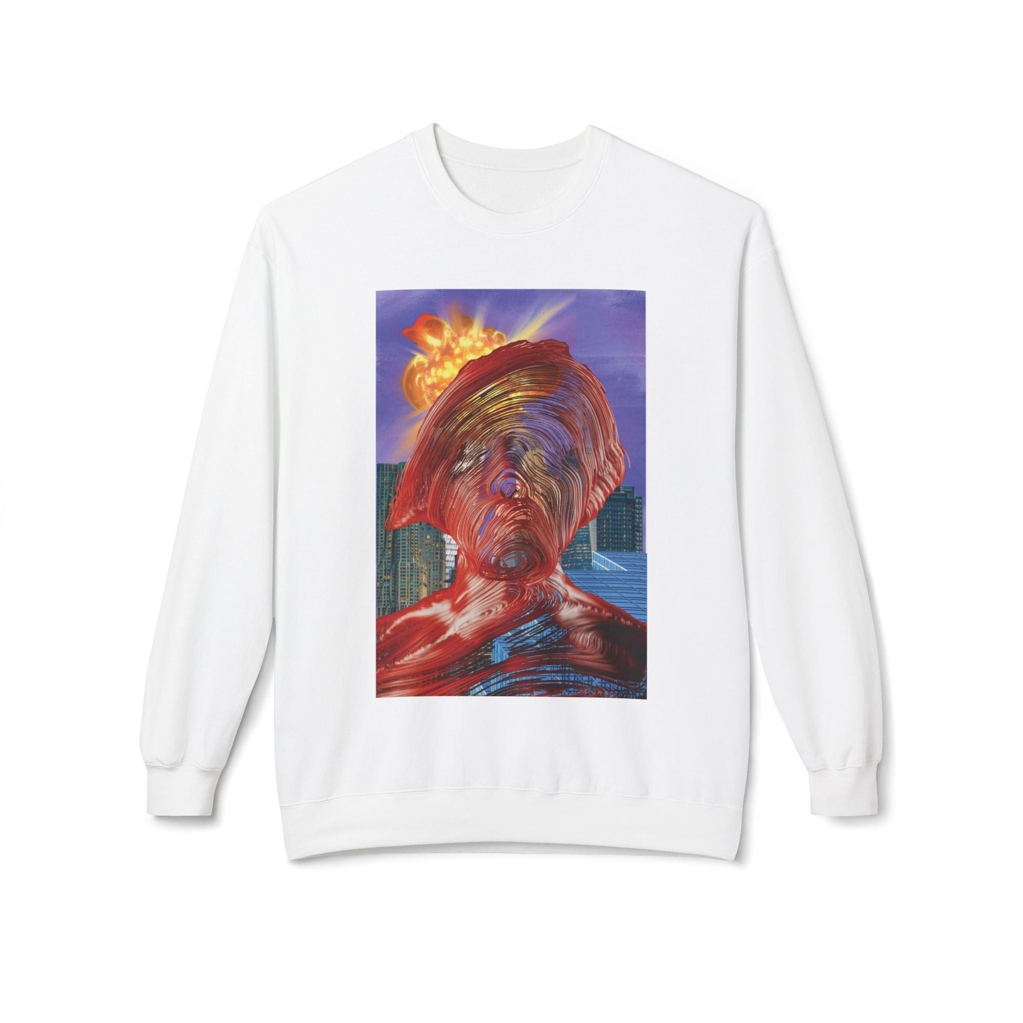 Swirly Man - Unisex Midweight Softstyle Fleece Crewneck Sweatshirt