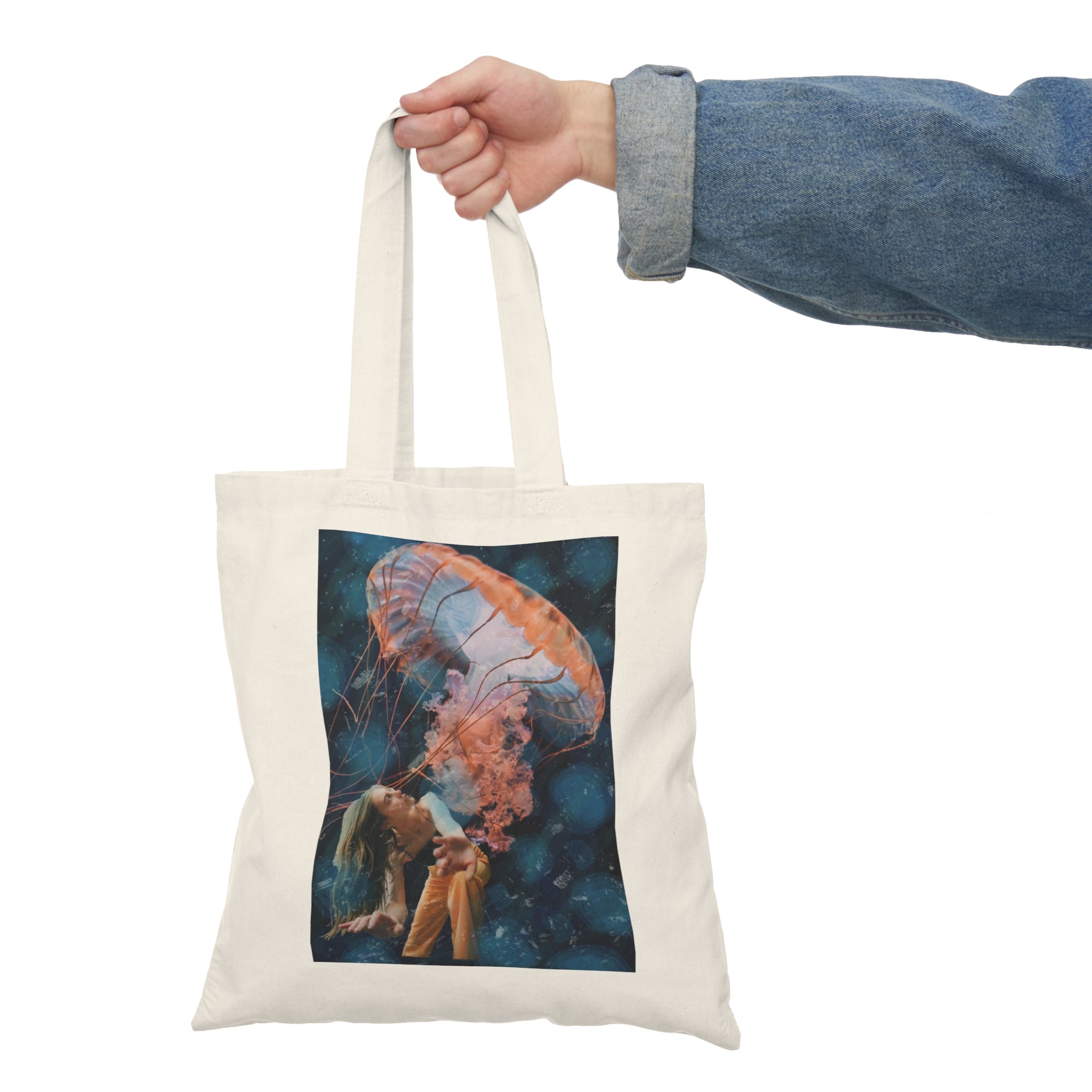 Raining Jellyfish - Natural Tote Bag