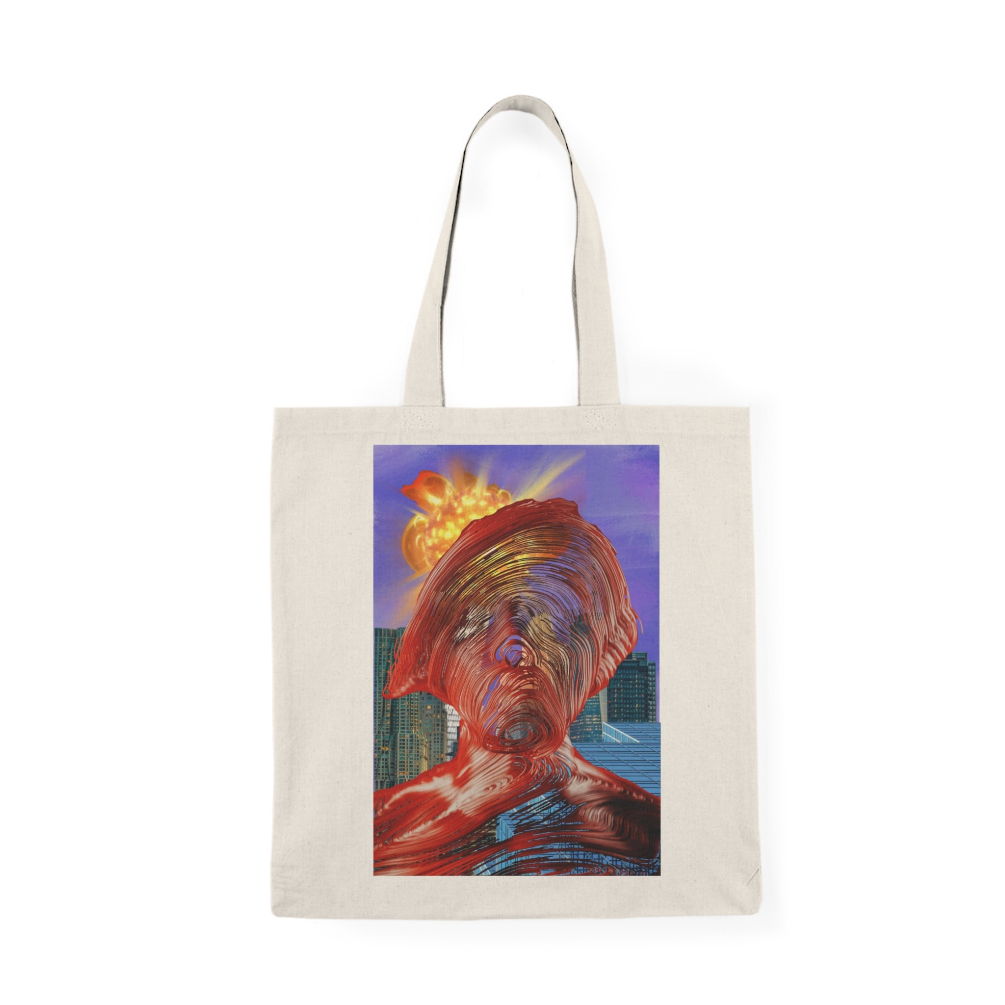 Swirly Man - Natural Tote Bag
