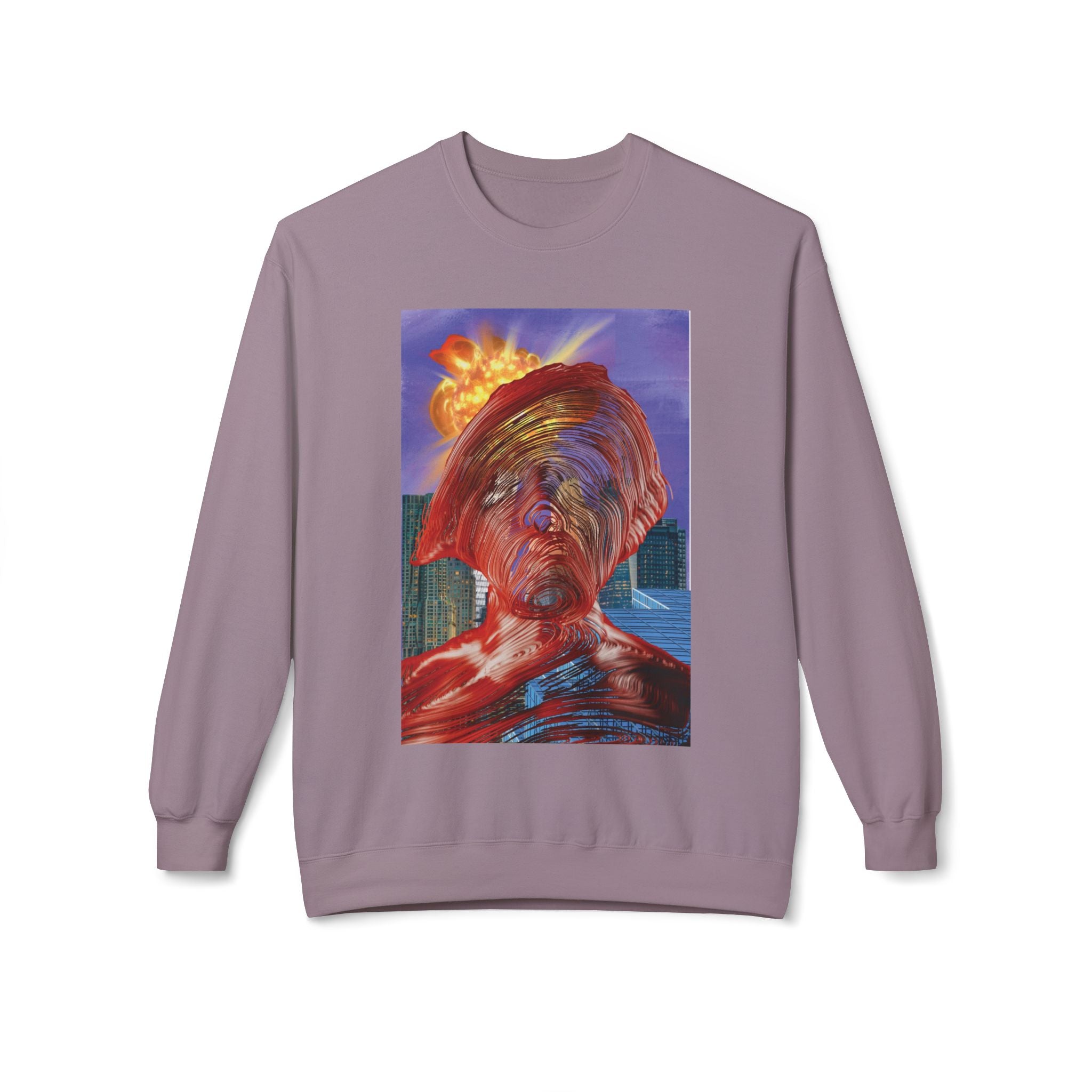 Swirly Man - Unisex Midweight Softstyle Fleece Crewneck Sweatshirt