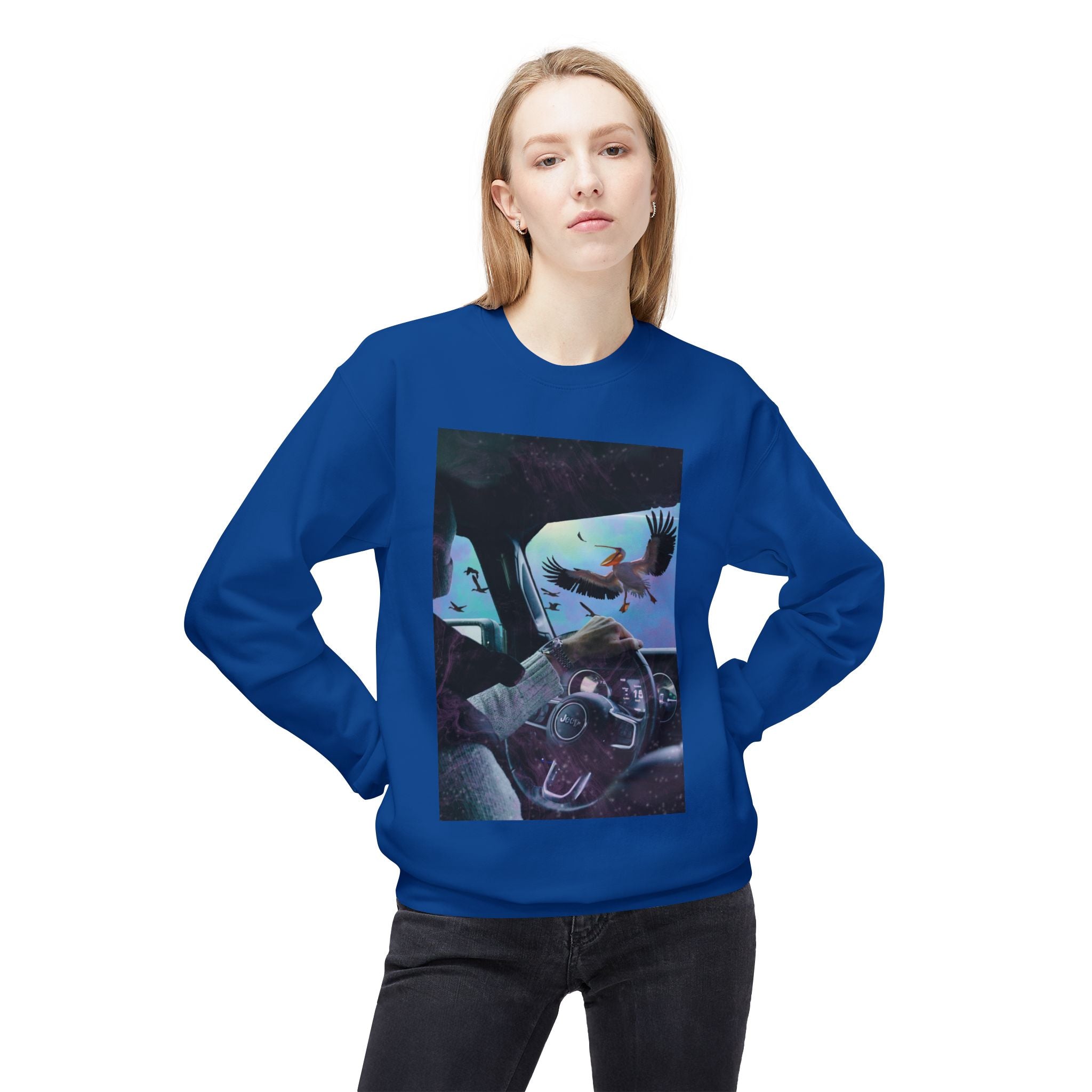 Surprise Visit - Unisex Midweight Softstyle Fleece Crewneck Sweatshirt
