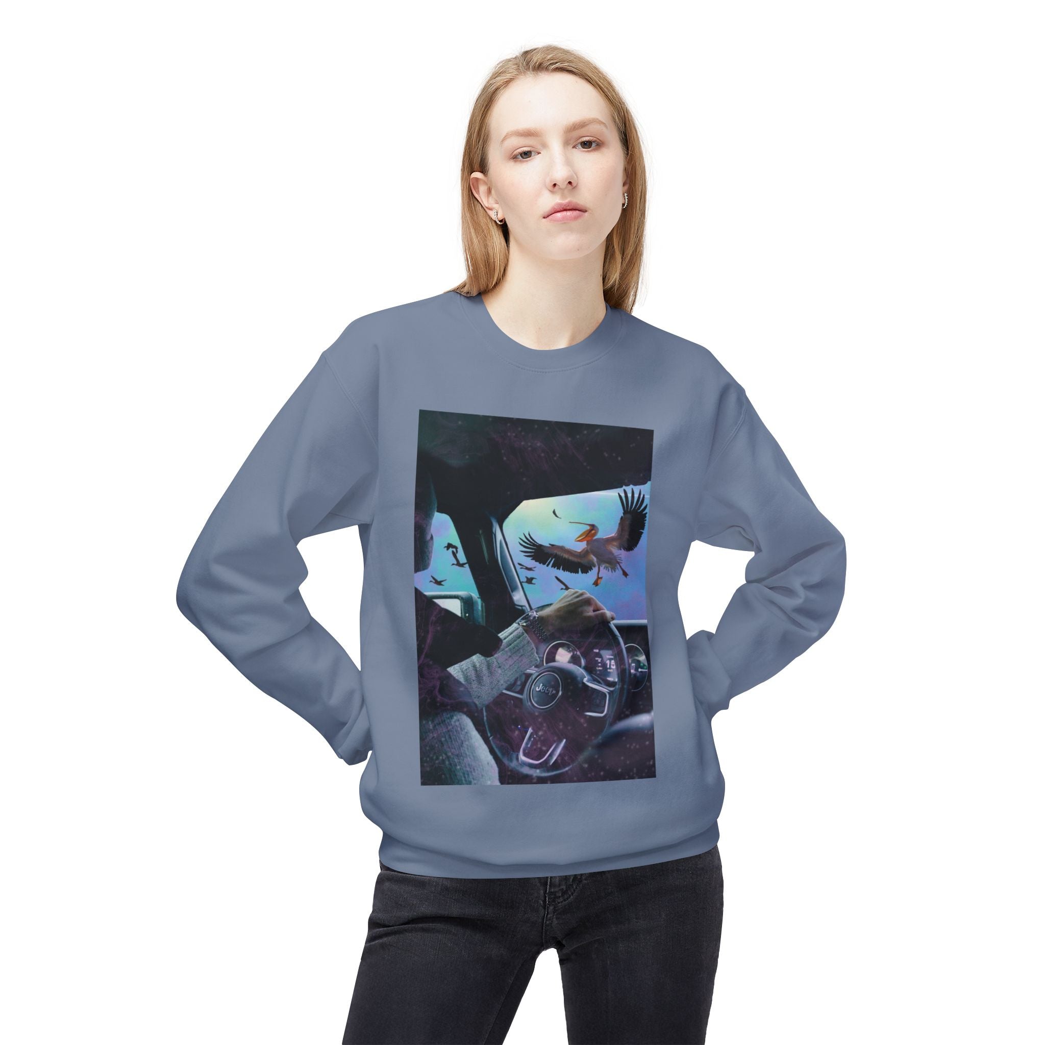 Surprise Visit - Unisex Midweight Softstyle Fleece Crewneck Sweatshirt
