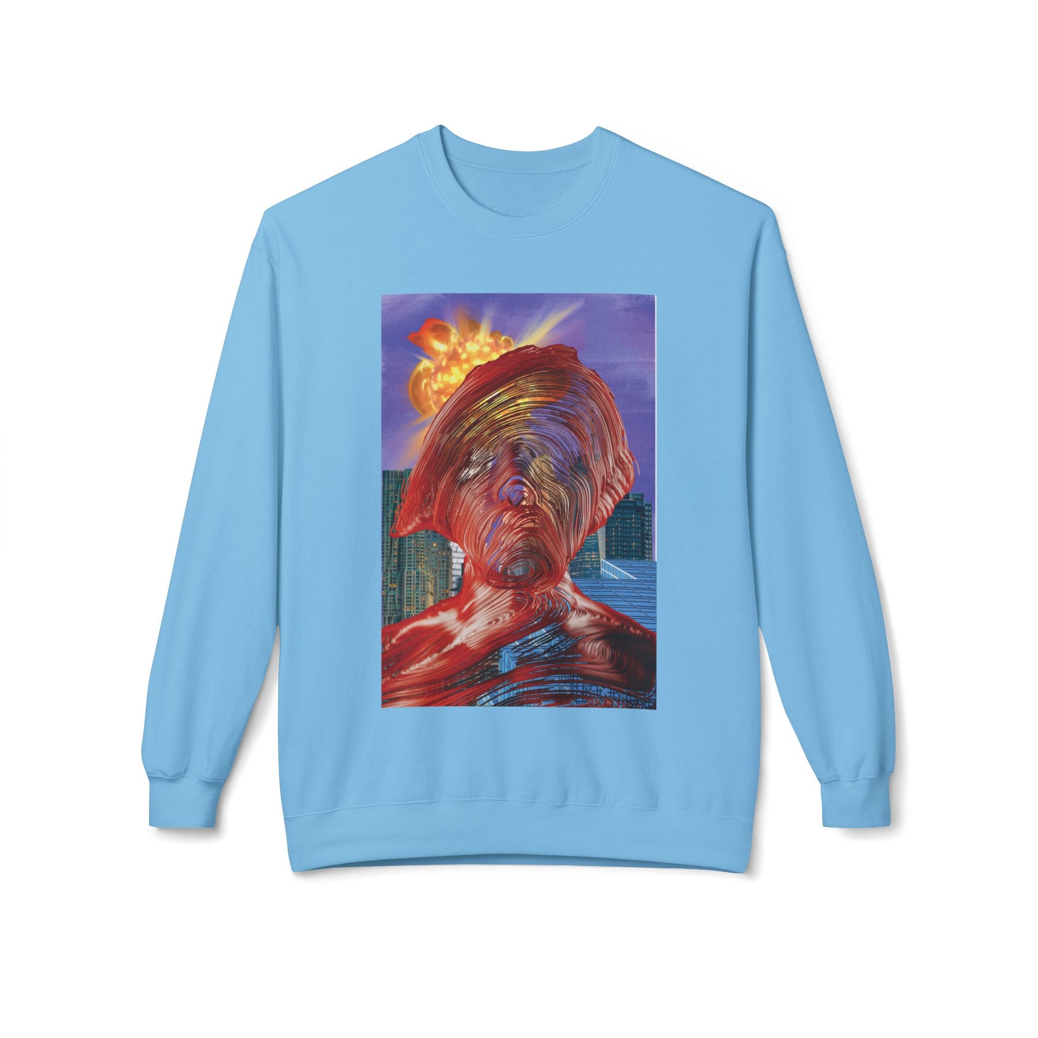 Swirly Man - Unisex Midweight Softstyle Fleece Crewneck Sweatshirt