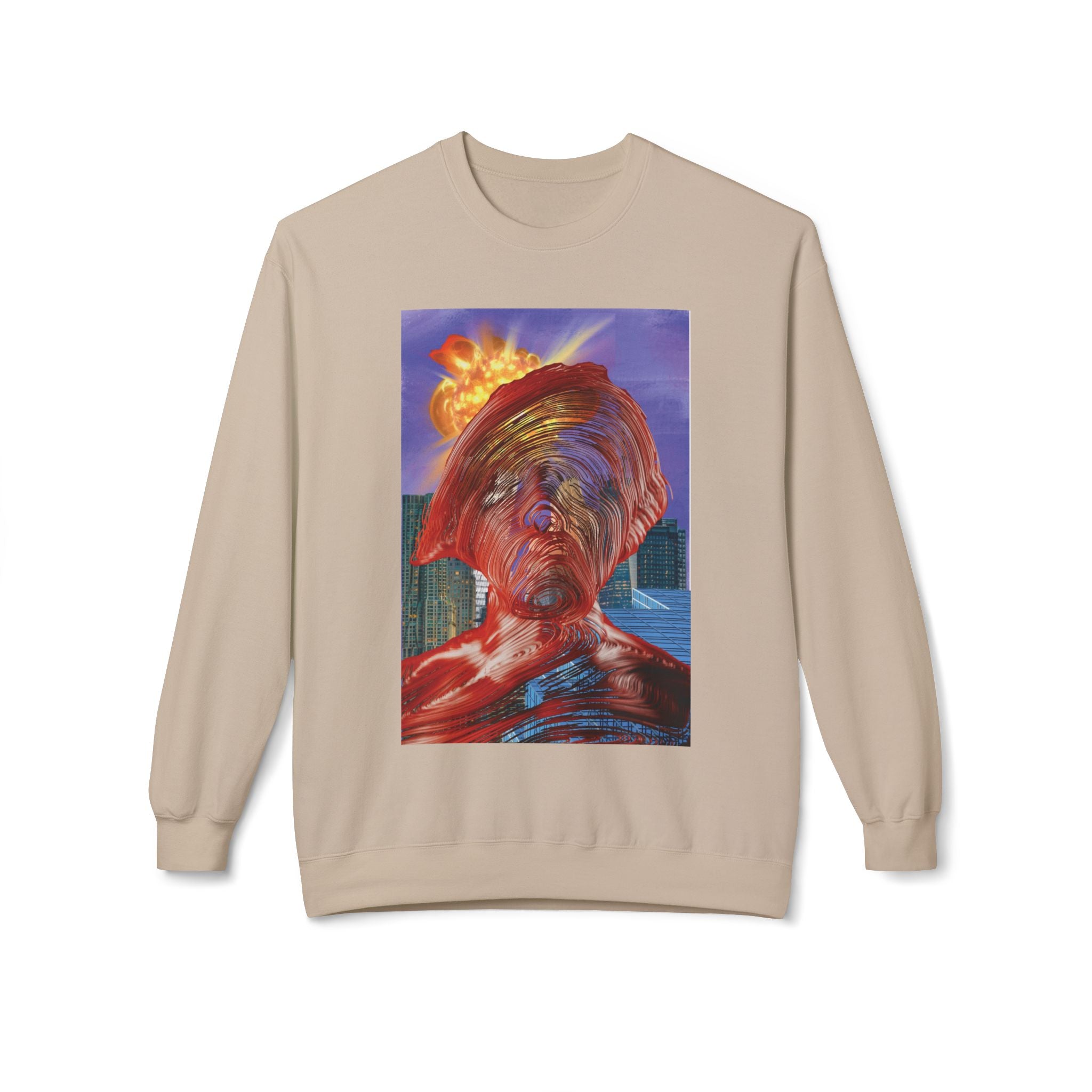 Swirly Man - Unisex Midweight Softstyle Fleece Crewneck Sweatshirt