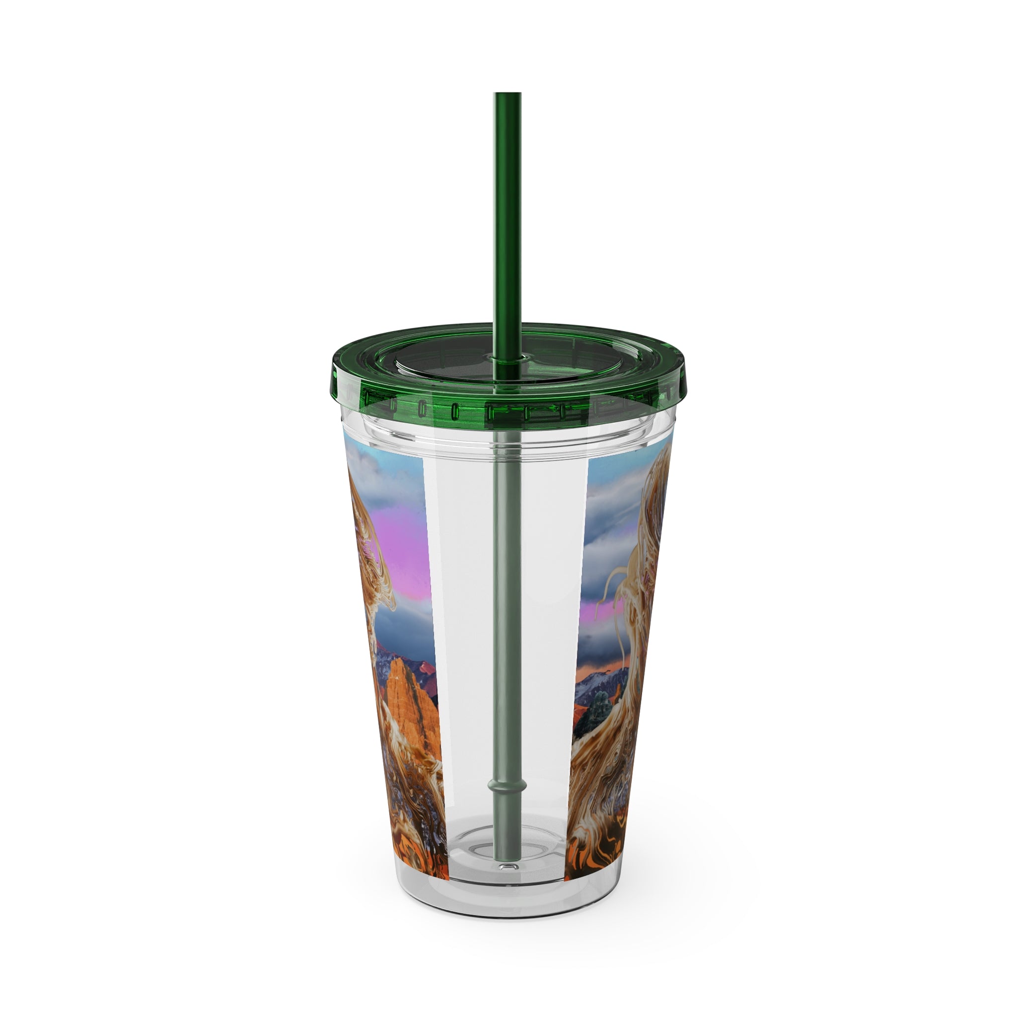 Squiggly Man - Sunsplash Tumbler with Straw, 16oz