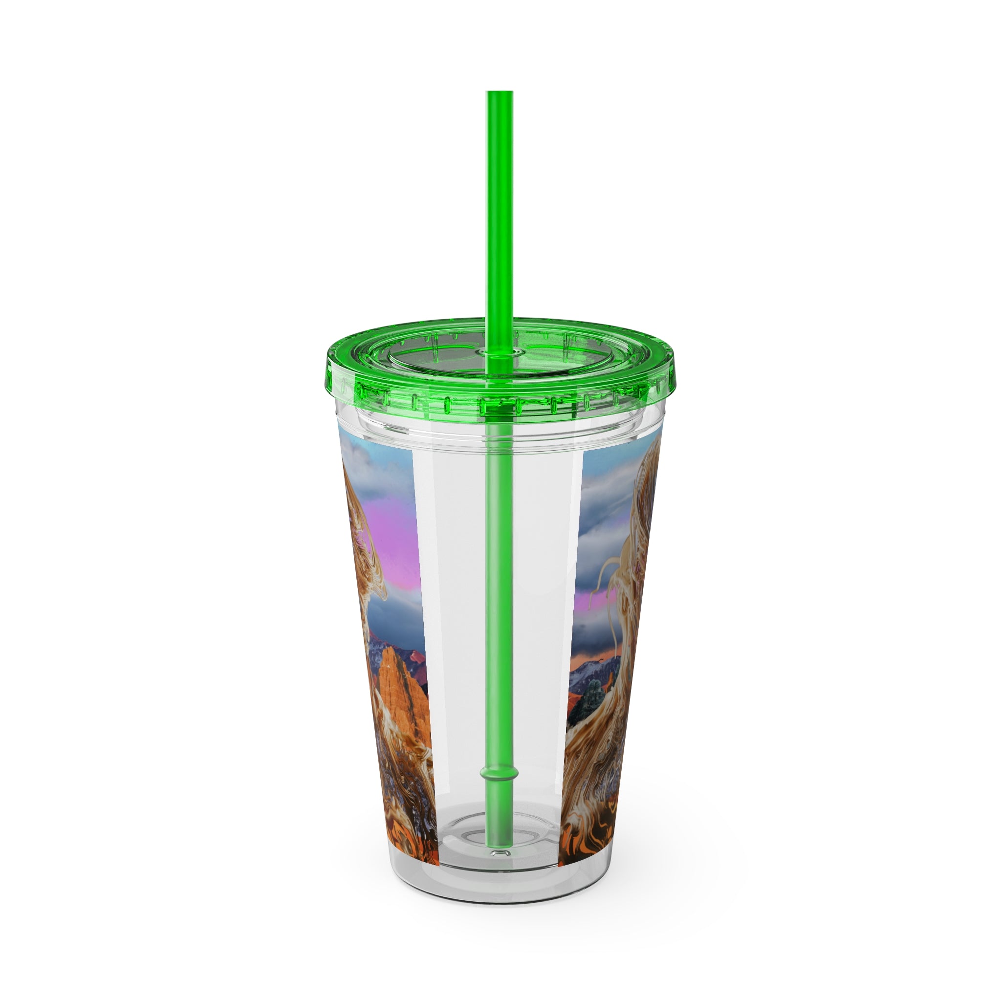 Squiggly Man - Sunsplash Tumbler with Straw, 16oz