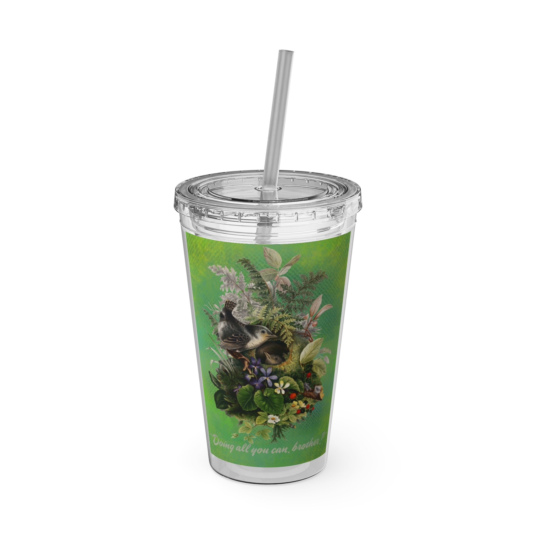 Doing All You Can Brother? - Sunsplash Tumbler with Straw, 16oz