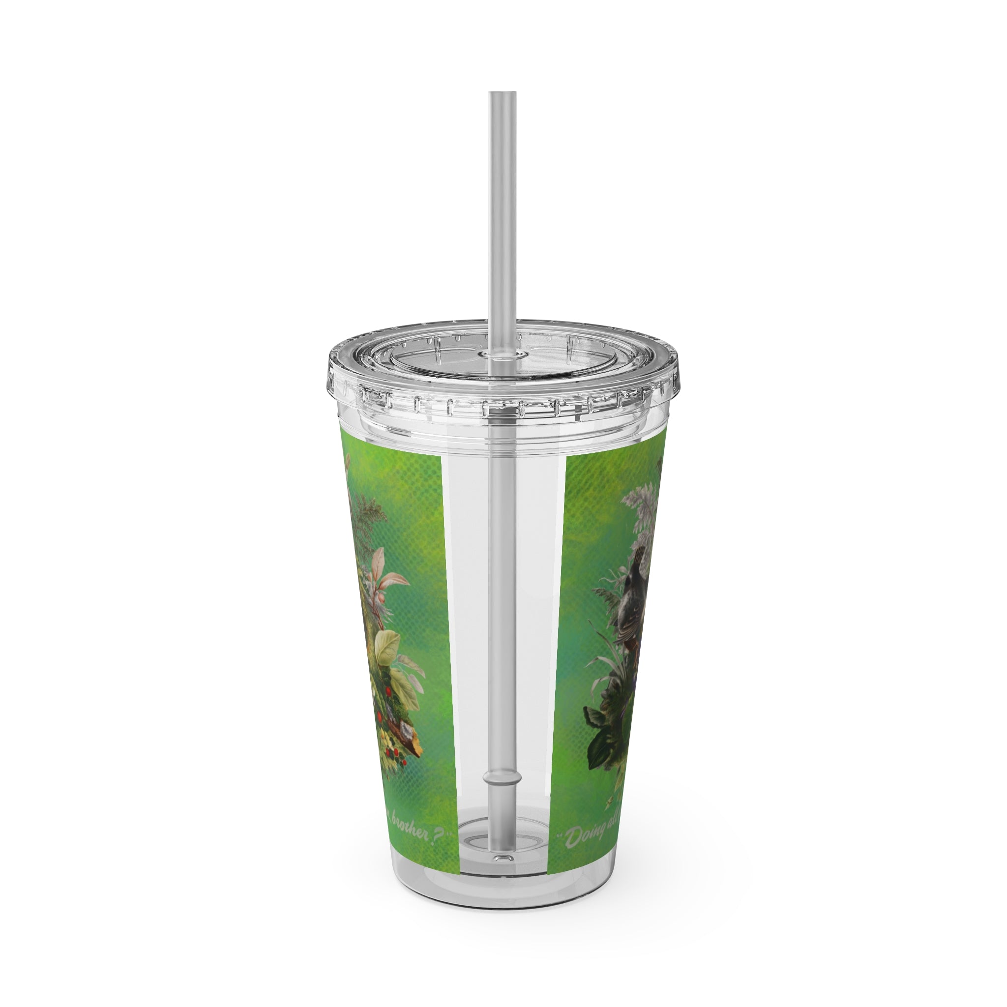 Doing All You Can Brother? - Sunsplash Tumbler with Straw, 16oz
