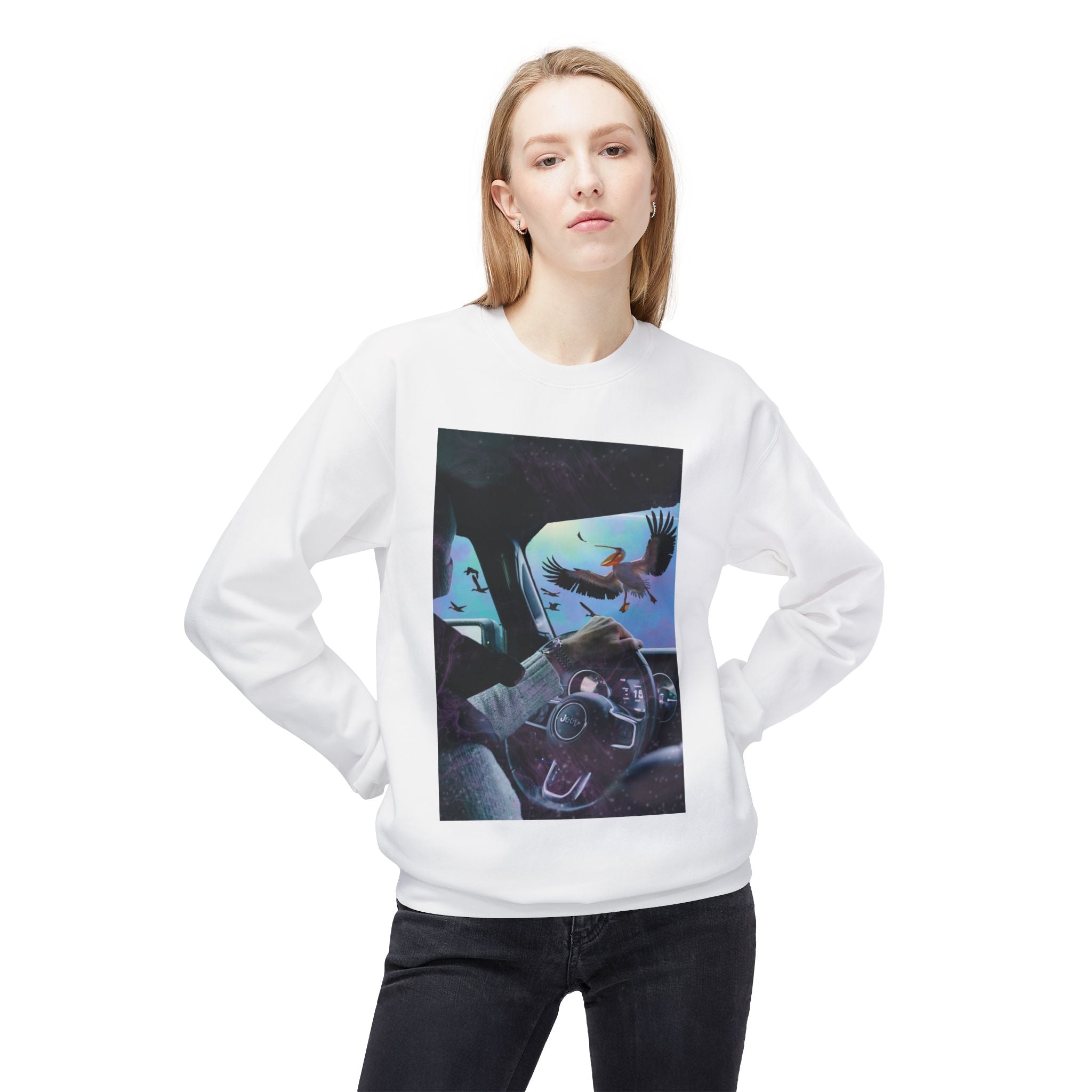 Surprise Visit - Unisex Midweight Softstyle Fleece Crewneck Sweatshirt