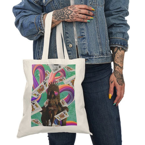 Bow To The Queen - Natural Tote Bag
