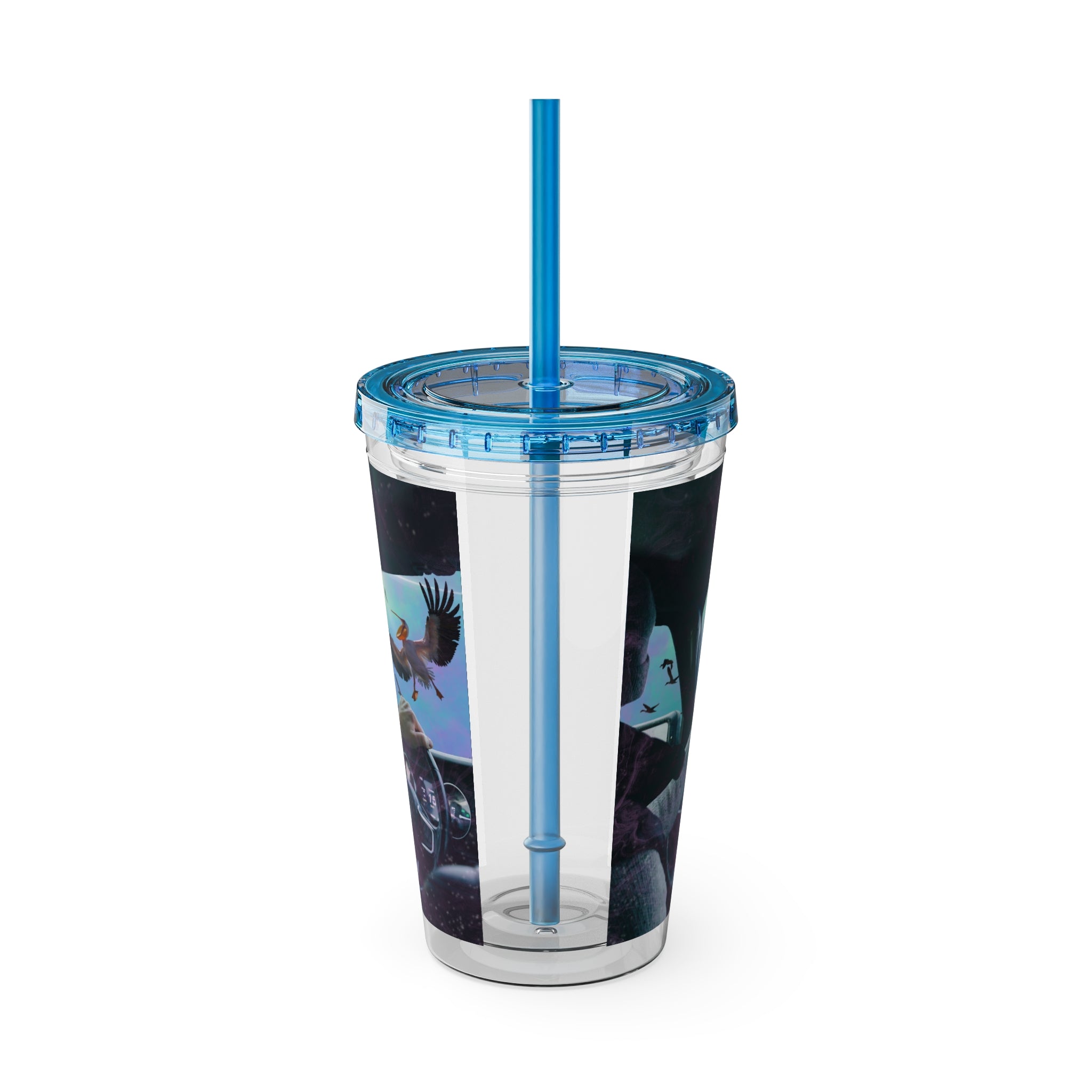 Surprise Visit - Sunsplash Tumbler with Straw, 16oz